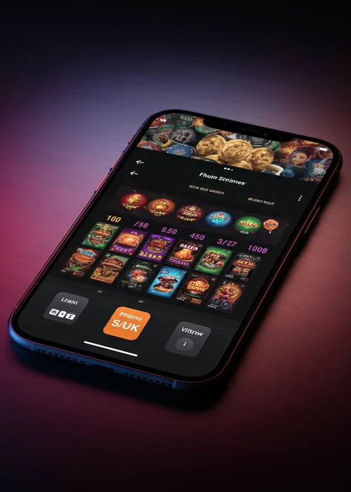 Imperial Wins Casino interface showing diverse slot games and a welcome bonus banner, highlighting the vibrant gaming environment.